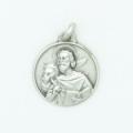  Sterling Silver Medium Round Saint Mark Medal 