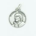  Sterling Silver Medium Round Saint Mother Teresa Medal 