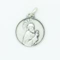  Sterling Silver Medium Round Saint Nicholas Medal 