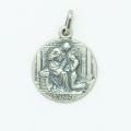  Sterling Silver Medium Round Saint Anne Medal 