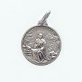  Sterling Silver Medium Round Saint Peregrine Medal 