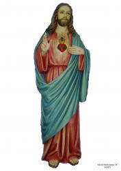  Sacred Heart Statue in Resin/Marble Composite - 35\"H 