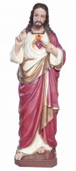  Sacred Heart Statue in Resin/Marble Composite - 44\"H 
