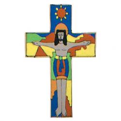  \"Risen Christ\" Wood Cross/Crucifix from El Salvador (5\") 