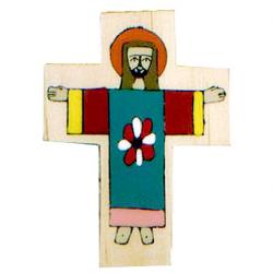  \"Christ the King\" Risen Christ Wood Cross/Crucifix from El Salvador (2 1/2\") 