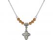  4-Way Medal Birthstone Necklace Available in 15 Colors 