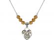 Communion Heart Medal Birthstone Necklace Available in 15 Colors 
