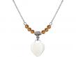  Heart Medal Birthstone Necklace Available in 15 Colors 