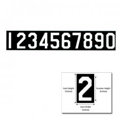  Hymn Board Numbers Set G - 2-3/8\" - 3\" Cut Height 