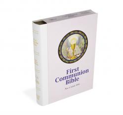  NCB First Communion Bible - White - Indexed 