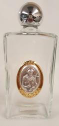  St. Francis Large Glass Holy Water Bottle 