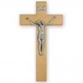  Crucifix in Beech Wood for Church & Home (10") 