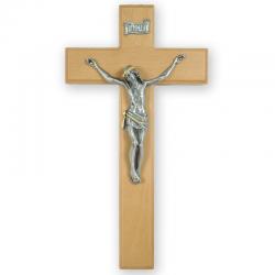 Crucifix in Beech Wood for Church & Home (10\") 