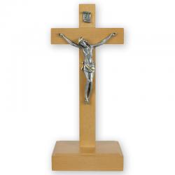  Standing Crucifix in Beech Wood (8\") 