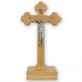 Standing Crucifix in Beech Wood (9") 