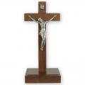  Standing Crucifix in Walnut (8") 