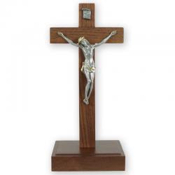  Standing Crucifix in Walnut (8\") 