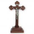  Walnut Standing Crucifix (11") 