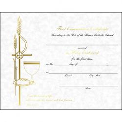  Parchment Communion Certificate 