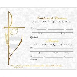  Parchment Baptism Certificate (Spanish) 