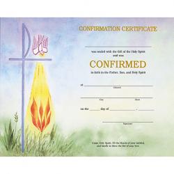  Watercolor Confirmation Certificate 