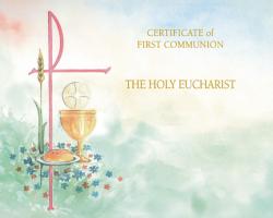  Watercolor Create Your Own Communion Certificate 
