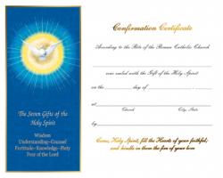  Seven Gifts Confirmation Certificate 