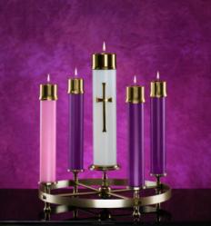  Advent Candle Shells 3 Purple 1 Rose Only 2-5/8 x 12 