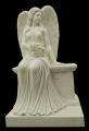  Seated Angel Statue in Masha Marble, 48" & 60"H 