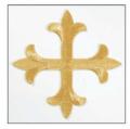  Gold Applique Cross 