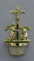  Holy Water Font in Shiny Brass, 12.25" 