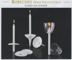  Plastic Bobeches/Drip Protectors for Congregational Candles 3/8\" - 1/2\" Dia (100/pk) 