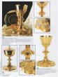  Gothic High Relief Embossing Chalice & Paten Scale Paten w/Ring 