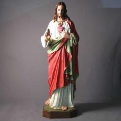  Sacred Heart of Jesus Statue in Fiberglass, 52\"H 