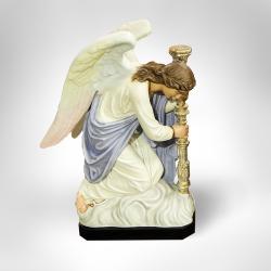  Bergama Kneeling Angel Praying Left Statue in Fiberglass, 35\"H 