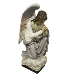  Adoration Kneeling Angel w/Crossed Arms Statue in Fiberglass, 56\"H 
