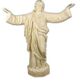  Sacred Heart of Jesus Pleading Statue in Fiberglass, 63\"H 