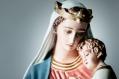  Our Lady/Madonna w/Child Statue in Fiberglass, 25"H 