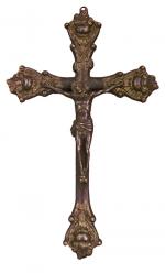  Antiqued Brass Crucifix, 12.5\" 