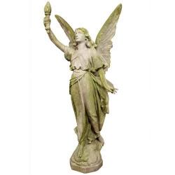  Angel of Light Right Statue in Fiber Stone, 45\"H 