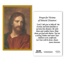  Loving Jesus Holy Card with Prayer for Natural Disasters 