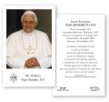  COMMEMORATIVE Holy Card (Spanish) - In honor of the papacy of Pope Benedict XVI 