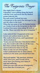  Footprints Prayer Card 