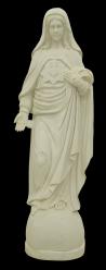  Immaculate/Sacred Heart of Mary Statue in Masha Marble, 60\" & 72\"H 