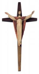  Risen Christ (Demetz) Modern 20\" Crucifix in Walnut Wood 