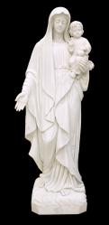  Our Lady/Madonna w/Child Statue in Masha Marble, 60\" & 72\"H 