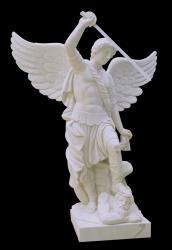  St. Michael the Archangel Statue in Masha Marble, 60\" & 72\"H 