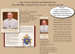  Pope Francis Booklet and Bookmark Set (25 pc) 