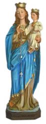  Our Lady of the Rosary Statue in Alabaster, 11\"H 