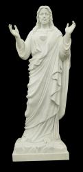  Sacred Heart of Jesus Statue in Hunan Marble, 78\"H 